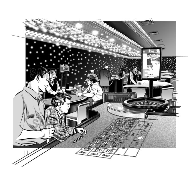 カジノ関係 井上紀良監修 夜王 マッド ブル34 Babel プロが使用する漫画素材 背景